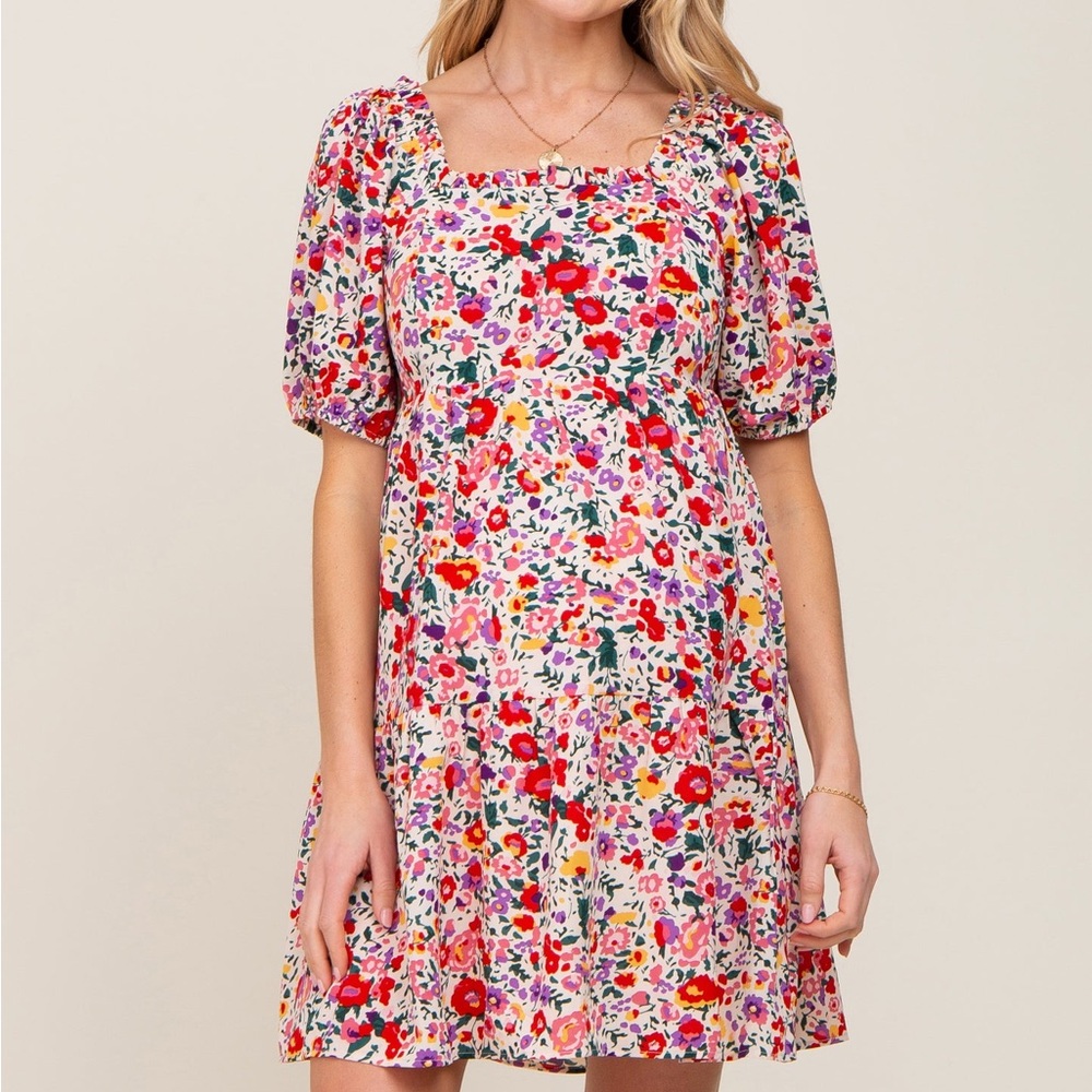 Floral Puff Sleeve Dress